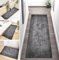 ZDYHMrj Teppich Läufer Flur Grau rutschfest 50x250cm Korridor Teppichläufer Waschbar Modern Schlafzimmer Wohnzimmer Läufer Teppich Breite 40-120cm