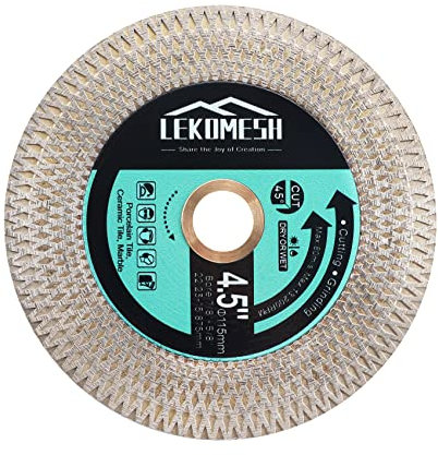Diamond Tile Cutting Grinding 115MM - Diamond Cutting Grinding Discs LEKOMESH for Porcelain Ceramic Tile Marble Granite Artificial Stone, Blade with X Mesh Rim