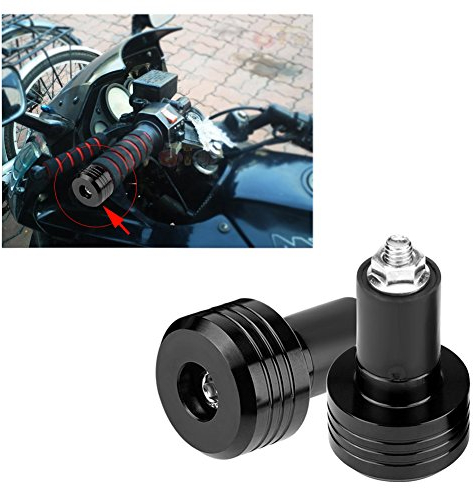 Motorrad-Lenkerenden Paar 22 Mm Universal-Aum-Motorrad-Griff-Lenkerenden Gewichtsausgleistopfen Schwarz (Schwarz) lenkerenden 18mm,sturzpads motorrad universal,motorrad lenkerenden