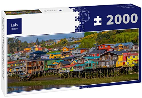 Lais Puzzle Casas sobre pilotes Palafitos en Castro, Isla de Chiloe, Patagonia, Panorama 2000 Piezas