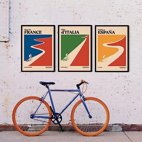 LVTFCO Radtour Sport Poster Und Drucke Vintage Tour De France Leinwand Wandkunst Radtour Sportmalerei Für Wohnkultur Bild 40x60cmx3 Kein Rahmen