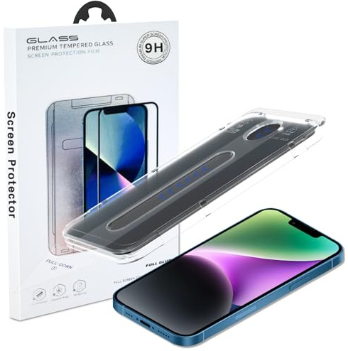 PYS Privacy Screen Protector for iPhone 13/iPhone 13 Pro/iPhone 14 6.1 inch Tempered Glass 9H Bubble free Easy Installation