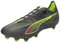 PUMA Ultra 5 Match Fg/AG, Soccer Shoe Unisex - Adulto, Matte Aged Silver Yellow Alert Puma Aged Silver, 44 EU