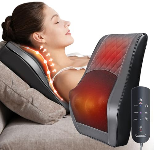 OMASSA Massagegerät, Nackenmassagegerät mit Wärme, Shiatsu Massagegeräte 3D Knet Rückenmassagegerät, Muskelschmerzlinderung für Nacken, Rücken, Beine, Geschenke für Männer, Frauen, Mama, Papa