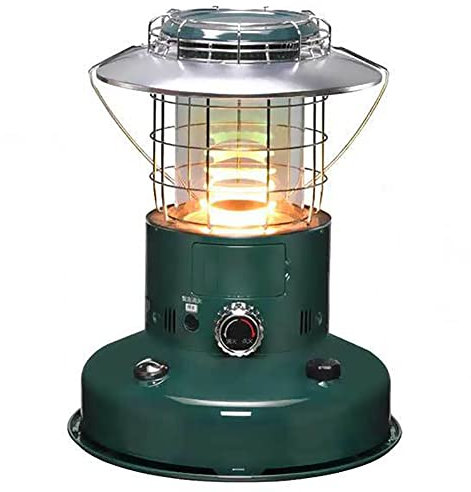 Salida de calor de 2,5 kW, capacidad del depósito de combustible, 4,9 L, fácil de usar, estufa de queroseno, para camping, patio, terraza, hogar (verde)