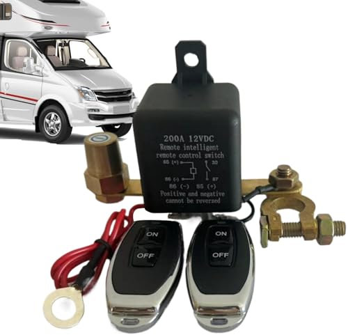 Remote Battery Disconnect Switches,Automatic Battery Disconnect Battery Cut Off Switches 12V - Car Battery Disconnect Switches, Leak-Proof Battery Switches Disconnect for Car, Adult