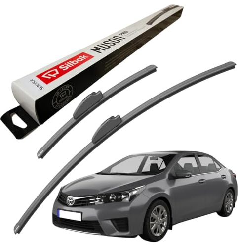 Silbak Windscreen Wipers, for TOYOTA COROLLA E17 (09/2013-12/2018) Front Wiper Blades, 650mm/350mm