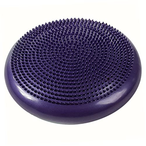 Aufblasbares Wackelkissen aus PVC mit Handpumpe, Balancekissen Lila | Kinder und Erwachsene, Ergonomisches Sitzen, Fördert Haltung und Rumpfstabilität, als Ausgleichsscheibe