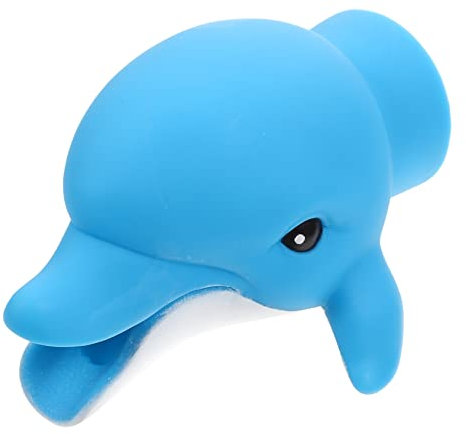 VICASKY Wasserhahnverlängerung Kinder Mit Niedlicher Delfinform Vinyl Material Handwasch Extender Für Badezimmer Erleichtert Händewaschen Und Spart Wasser