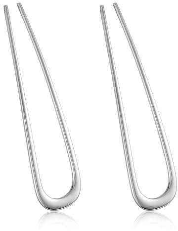 2 Stück French Twist Hair Pin Haarnadeln, U-FöRmige Haarnadeln füR Dickes Haar, French Haarnadelns für Frauen, Duttnadeln füR Haare, Chignon-Haarnadel-Werkzeug für MäDchen, Haartypen, Styling-ZubehöR