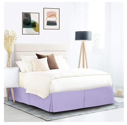 Cache-sommier plissé doux en tissu infroissable Beige 80 x 190 x 35 cm