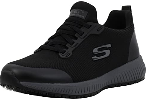 Skechers Squad Sr Women's Trainers, Black/Charcoal, 36 EU X-Wide
