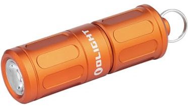 OLIGHT I1R 2 Pro EOS EDC Keychain Torch 180 Lumens Twist-Switch LED Flashlights Powered by USB Rechargeable Battery, Tiny Pocket Lamp for Hiking or Camping (Capsule Orange)