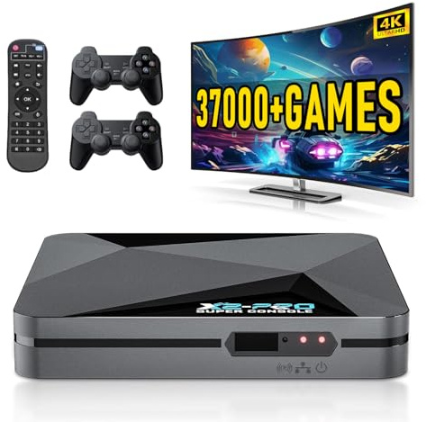 Kinhank 2025 Upgrade Super Console X2 pro with 37000+classic Games Retro Game Console, Video Game Console with EmuELEC 4.6/Android 9.0 in 1