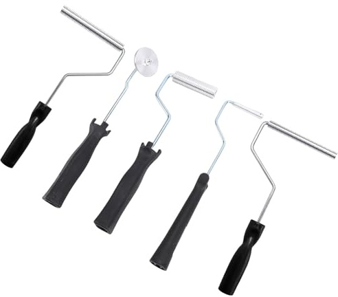 Topiky Lot de 5 Rouleaux de Plastification en Fibre de Verre, Kit d'outils à Tête en Aluminium, Kit d'outils pour Rouleaux en Fibre de Verre, de de Peinture pour Moule, Résine, de, Baignoire,