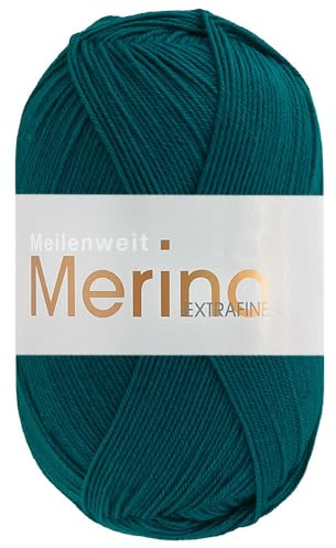 LANA GROSSA Meilenweit 100 Merino extrafine | Hochwertiges Sockengarn, waschmaschinenfest | Handstrickgarn aus 75% Schurwolle & 25% Polyamid | 100g Wolle, Stricken & Häkeln | 420m Garn FB 2472