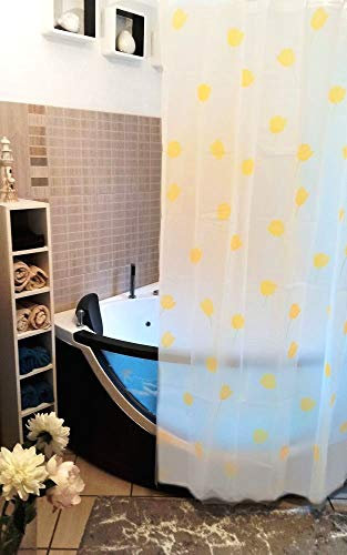 Lisa maïs jaune rideau de douche 180 x 200 cm ökoplast 100% Peva