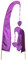 DEKOVALENZ Bandera de Bali Little SANUR con Mástil de Madera, Punta en Forma de Corazón, Longitudes, Longitud:120 cm, Color:Lila