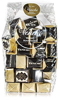Venchi Cremini Extra Fondenti, Cioccolatini in Sacchetto 300g - Cioccolato Triplo Strato con Pasta di Nocciola e Pasta di Mandorla - Senza Glutine