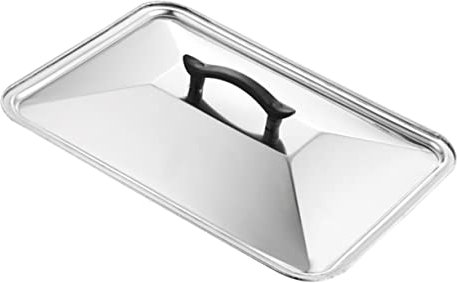 DOITOOL Food Warmer Cover Lid Universal Lid for Pots Pans and Skillets Rectangular Stainless Steel and s Cover Replacement Cookware Frying Pan Stainless Steel Cooking Pot