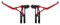 SolUptanisu Bremshebel für Fahrrad, Mountainbike, Handbremse, aus Aluminiumlegierung, verstellbarer Bremshebel für Rennrad, MTB, MTB (Schwarz Rot)