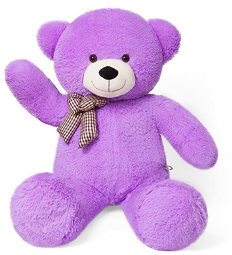 YunNasi Orso di Peluche Enorme Morbido Orsacchiotto Gigante Peluche Giganti XL (100cm, Viola)