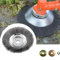Lihaian Wildkrautbürste für Motorsense Rasentrimmer - Wildkrautbürste mit 25,4mm Bohrung, Bodendurchmesser 150mm, Kann Unkraut und Moos Effektiv Entfernen 6Zoll Feine Drahtbürste