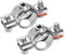 sourcing map Wall Ceiling Mount Pipe Supports, 304 Stainless Steel Adjustable Pipe Bracket Clamp for 32-34mm Pipe 2pcs