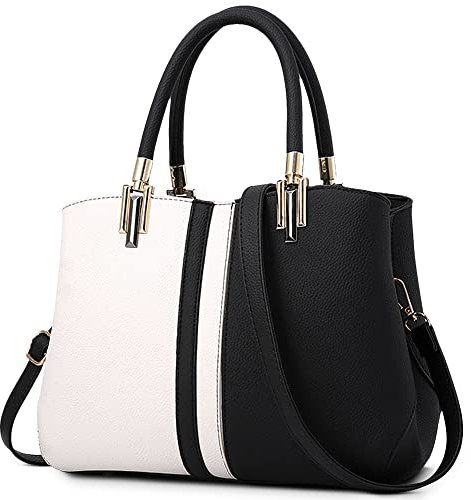 VARLIVOO Neu Elegant Damen Handtasche Schultertasche Frauen Umhängetasche Hobo Taschen Reisen Shopper Taschen Crossbody Bag PU Leder Schwarz