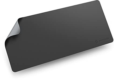 JOYACCESS Sous-Main Bureau, Mouse Pad Multifonctionnel, 40 * 90 Tapis de Bureau en Cuir PU Étanche, Tapis de Souris Antidérapant Double Face, pour Bureau/Maison/Gaming, Noir