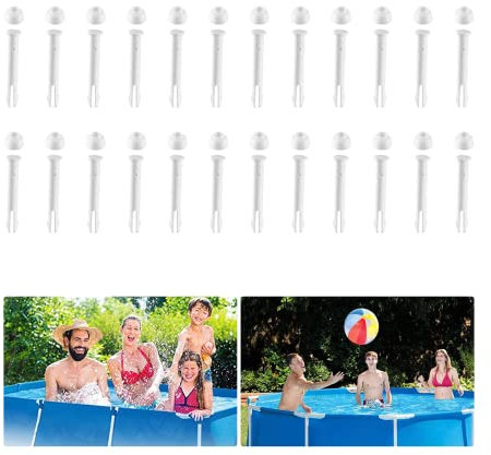 mzoLife Kunststoff Pool Verbindungsstifte und Dichtungen, Pool Ersatzteile Stift Splint Joint Pin Ersatz für Runde und Rahmenpools 28270-28272 (24 Stück)