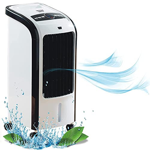 Yorkshire Homeware Portable Evaporative Air Cooler with Remote Control, 3 Fan Speeds,80W 7.5 Hour Timer and 4 Litre Water Tank & 2 Ice Boxes for Home or Office Use