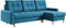 MKS MEBLE Ecksofa - L-Form Sofa mit Schlaffunktion - Wohnlandschaft L Form, Ecksofa mit Schlaffunktion und Bettkasten, Schlafsofa mit Bettkasten, Couch mit Schlaffunktion - Blau Astra