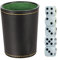 Colcolo Würfelbecher-Set mit 5 Würfel-Shaker, leises Schütteln zum Spielen von Brettspielen