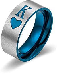 Dsnyu Ring Herren, Silber Siegelring, K Edelstahl Ring Herren für Ehemann GR.65 (20.7)