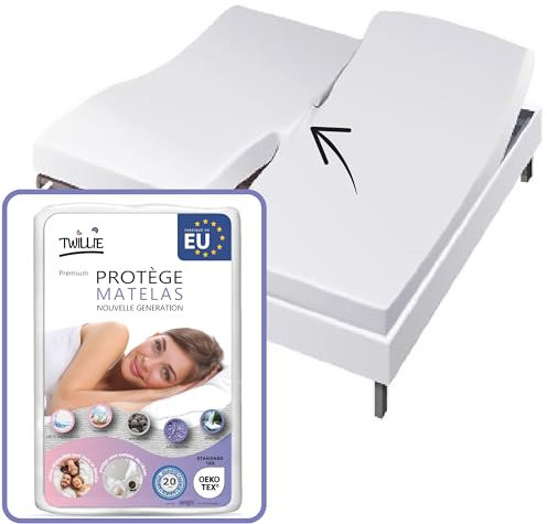 Twillie – (1er-Set) doppelter Matratzenschoner 2x90x200 cm Wasserdicht – für GELENKBETT – Matratzen-Topper zertifiert Öko-Tex® – Aegis® – hypoallergen – Anti-Hausstaubmilben – 100% Polycotton