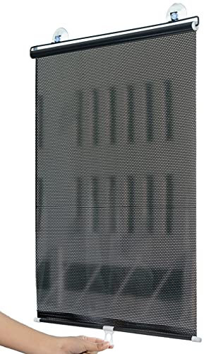 Roller Blinds/Blackout Blind with Suction Cups, Blinds Window Roller No Drilling, Temporary Roller Blinds for Windows, Bedroom, Conservatory, Kitchen, Car, Bathroom,Easy Fit (Color : Black, Size : 5