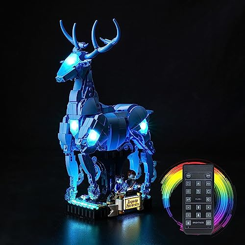 Fernbedienung Licht-Kit Kompatibel mit Lego Expecto Patronum 76414 (Kein Modell), Led Beleuchtungs Set Compatible with Lego Harry Potter Expecto Patronum für Geschenk und Zubehör