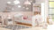KOBI Fala Kinderbett mit Rausfallschutz | 160 x 80 cm | Kinderbetten mit Matratze Komplett Set | Einzelbett Kinder Bett | Mädchen Junge | Modern Weiss Kids Bed Children