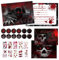 Byhsoep 12x Halloween Skelett Einladungskarten mit 12 Umschlag,10 Tattoo Halloween,12 Runder Aufkleber,Halloween Horror Einladungskarten Deutsch für Halloween Party Einladung