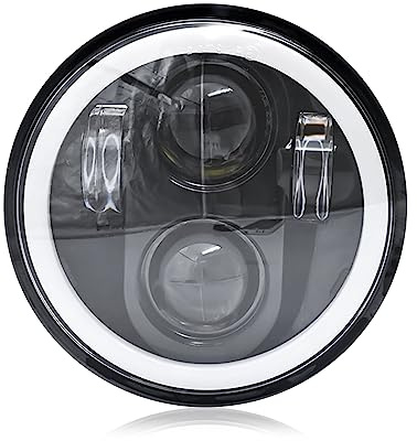 ERYUE Moto Phare, Phare LED de moto 5-3/4 ''5.75 pouces avec clignotant Hi/Lo Beam DRL feu de conduite à Angle rond de 5.75 pouces