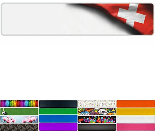 Generisch Fun-KENNZEICHEN Wunschkennzeichen | Namensschild |520x110 mm | viele Farben | Funschilder individuell mit Wunschtext gestaltbar (Schweiz)