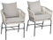 Outsunny Set 2 Sedie da Giardino in Stile Boho con Rivestimento in Corda e Cuscini Imbottiti, Poltroncine per Giardino, Terrazza e Balcone, Grigio