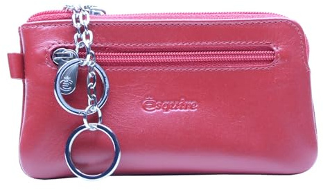 Esquire Schlüsselmäppchen New Silk Key Case Red dunkelrot