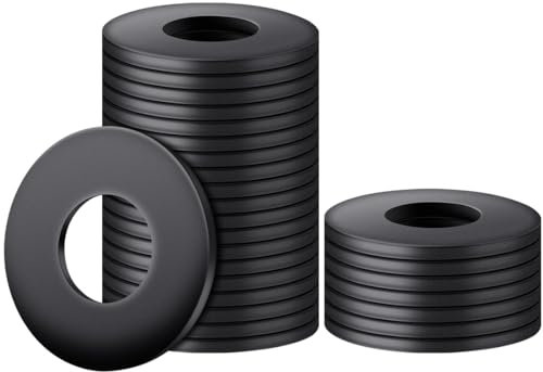 BOUMVID Rondelles Plates M4 x 9 mm, 100 Pièces Rondelles D'écartement Plate en Acier au Carbone, Rondelles Metal Plates Noires, Rondelles Métal D'accompagnement pour Réparations à la Maison