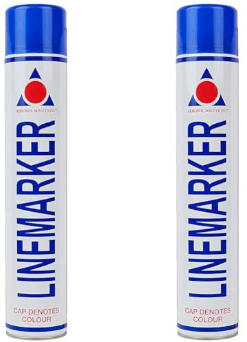 Aerosol Solutions 904 Line Marker Blue Spray Paint 750ml (Pack of 2)