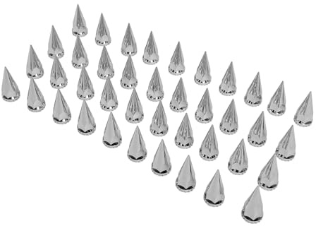 Fabater Radmutternabdeckungen, 33 Mm, Verchromte Radmutternabdeckung mit Spikes, Kunststoffflansch, Rostfrei, Zum Anschrauben, Radmutternkappe, Mutternabdeckkappen für LKW-Anhänger, (40