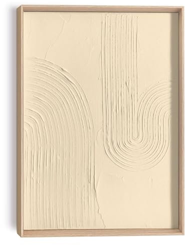 REINDERS Relief Wandbild, Sharp - sand, Wohnzimmer, Poster, Wanddeko, Room Decor, MDF, Beige, 40x30cm