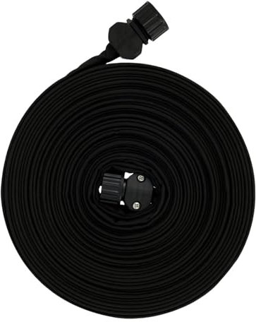 Sghtil Manguera de riego plana, manguera de inmersión plana, manguera de riego plana de doble capa para macizos de flores, manguera de riego por goteo conectable para jardín, jardinería fácil,