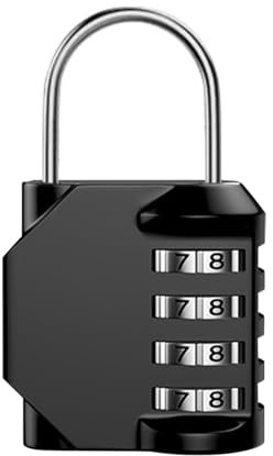 Cadenas à combinaison - Serrure réinitialisable durable à 4 chiffres, cadenas haute sécurité | Cadenas à bagages réinitialisables à 4 chiffres, serrure résistante aux intempéries et à la rouille pour